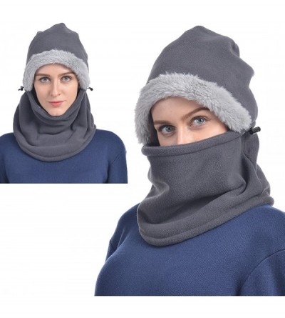 Balaclavas Heavy Fleece Unisex Balaclavas- Ski Face Mask- Winter Neck Warmer Protective Headgear - Dark Grey - CF1853EN6UQ $3...