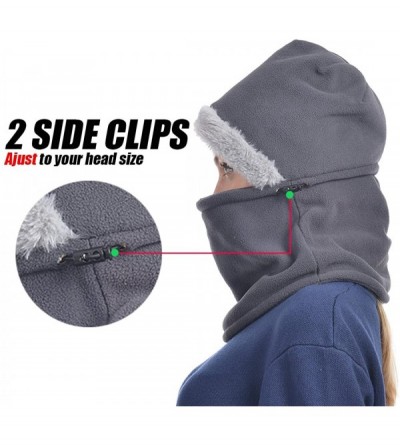 Balaclavas Heavy Fleece Unisex Balaclavas- Ski Face Mask- Winter Neck Warmer Protective Headgear - Dark Grey - CF1853EN6UQ $1...