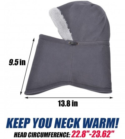 Balaclavas Heavy Fleece Unisex Balaclavas- Ski Face Mask- Winter Neck Warmer Protective Headgear - Dark Grey - CF1853EN6UQ $1...