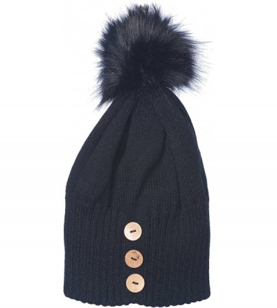 Skullies & Beanies 3 Pack Womens Winter Knit Headband & Hairband Ear Warmer & Beanies - Black-white-coffee - CA18579CTMC $16.08