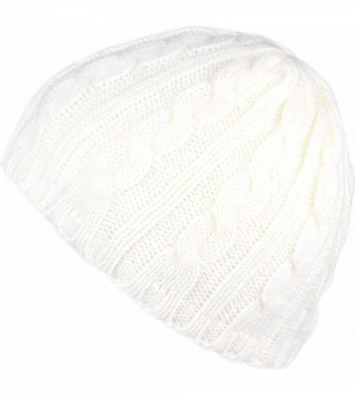 Skullies & Beanies Exclusives Women's Men's Kids Knitted Solid Beanie Hat (HAT-31) (YJ-31A) - Ivory-soild - C9129XJO0ND $9.04