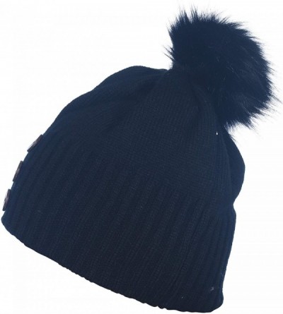 Skullies & Beanies 3 Pack Womens Winter Knit Headband & Hairband Ear Warmer & Beanies - Black-white-coffee - CA18579CTMC $16.08