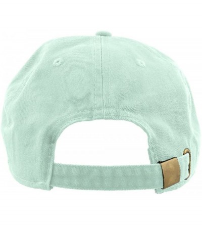 Baseball Caps Baseball Caps Dad Hats 100% Cotton Polo Style Plain Blank Adjustable Size - Auqa - CR18EZCNI0K $10.02
