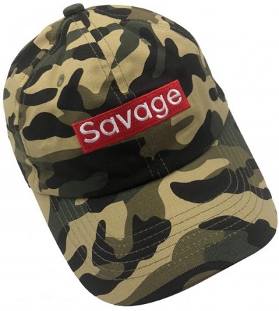 Baseball Caps Savage Dad Hat Baseball Cap Embroidered Dad Hat Adjustable Hats Cotton Cap - Camo - CE185X3LMIM $11.95