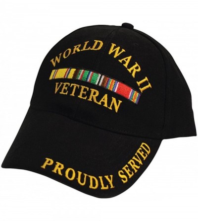 Baseball Caps Veteran Proudly Served In WWII War Cap - Baseball Style Hat - CZ11FU8Y6OP $12.88