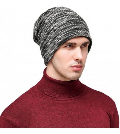 Skullies & Beanies Men and Women Winter Wool Warm Hat Beanie Cap Daily Slouchy Hat - Gray - C11860L5GDL $11.17