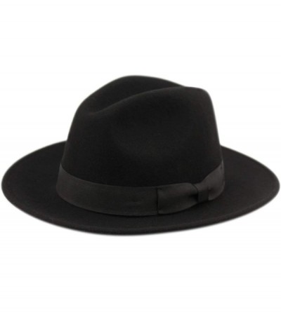 Fedoras Men's Wool Felt Outback Hat - He51black - C918LHKR3Y3 $74.30