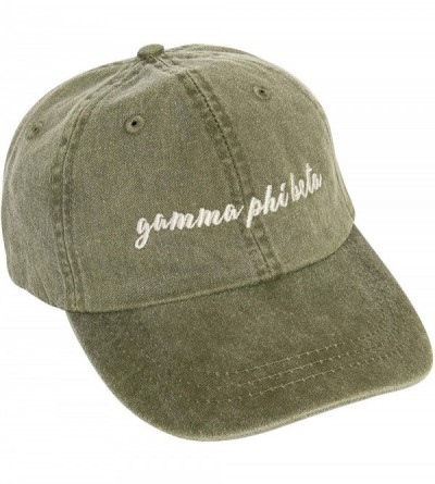 Baseball Caps Gamma Phi Beta (N) Sorority Baseball Hat Cap Cursive Name Font Gamma phi - Cactus - CG18SDEO6OC $19.99