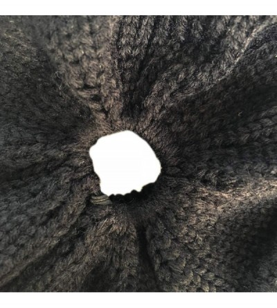 Skullies & Beanies Women's Trendy Warm Winter Beanie Hat Stretch Slouchy Skully Knit Cap Pom Bobble Hat - Black - C618KH3ML22...
