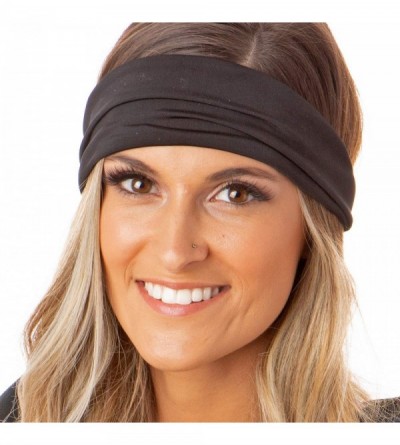 Headbands Adjustable & Stretchy Printed Xflex Wide Headbands for Women Girls & Teens (3pk Grey/Black/Purple Bandana Xflex) - ...