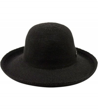 Sun Hats Women's Victoria Straw Hat cl2686 - Black - C018323SLXN $35.65