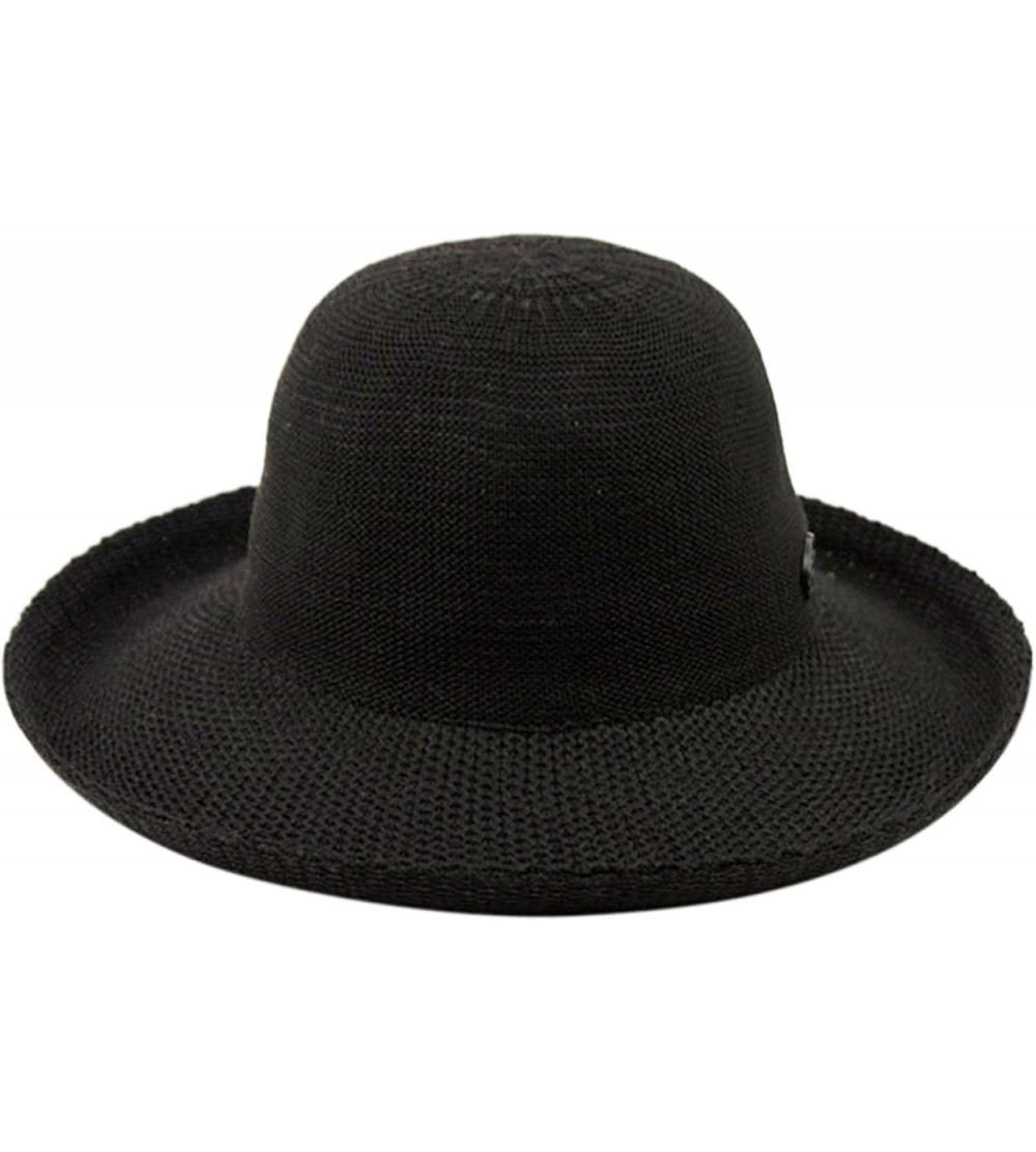 Sun Hats Women's Victoria Straw Hat cl2686 - Black - C018323SLXN $16.89