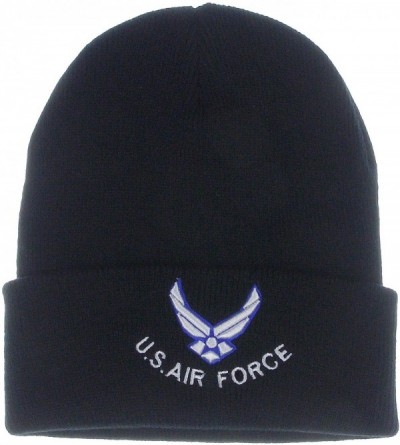 Skullies & Beanies US Air Force Logo High Definition Embroidery Beanie Cap Hat - Black - CN188XM29Q2 $7.82