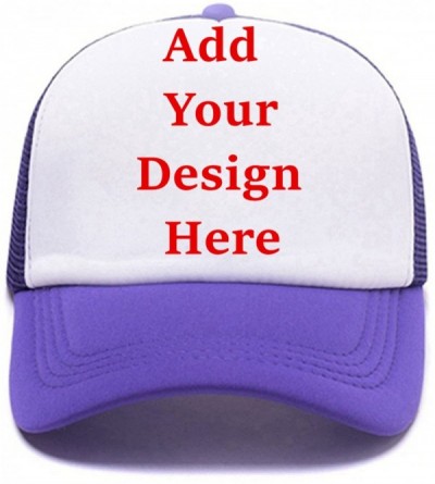 Baseball Caps Personalized Snapback Trucker Hats Custom Unisex Mesh Outdoors Baseball Caps - Purple - CA18ECYZYXH $12.43