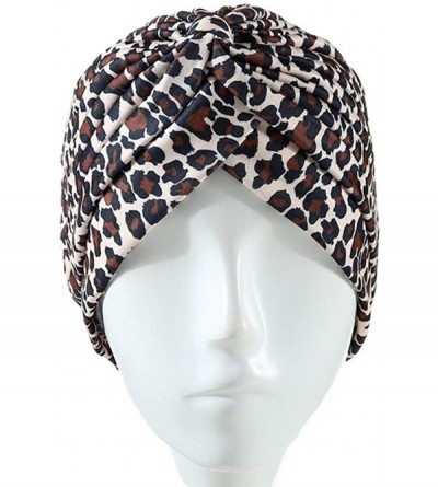 Skullies & Beanies Fashion Leopard Chemo Beanie Cap for Women Breathable Turban Headwraps for Sleeping Cancer Muslim Hair Los...