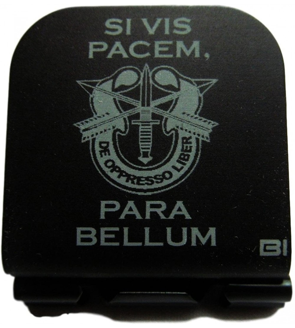 Baseball Caps Si Vis Pacem para Bellum with SF Crest Laser Etched Hat Clip Black - CV128O41487 $17.97