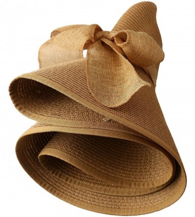 Sun Hats Personalized Beach Floppy Hat Wide Brim Straw Roll Up Hat Foldable Cap Wedding Monogram Bridesmaid Gift - C518RZ0RN4...