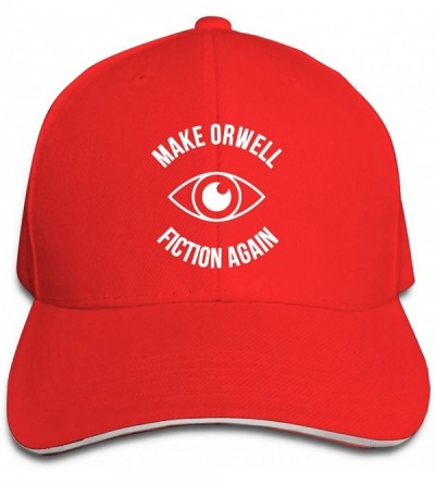 Baseball Caps Make Orwell Fiction Again Trucker Hat Baseball Cap Adjustable Sandwich Hat - Red41 - CG18YKM57CO $13.92