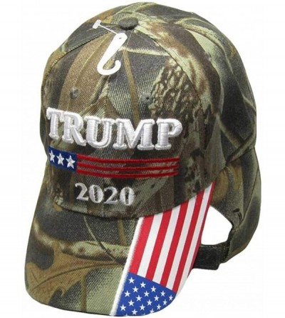 Baseball Caps President Trump 2020 Camouflage Camo USA On Bill Embroidered Cap CAP978C Hat - C6194AM6YGL $7.39