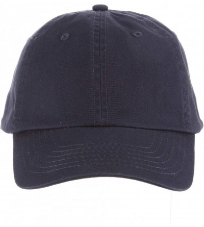 Baseball Caps Twill Cap for Men and Women Baseball Cap Softball Hat with Pre Curved Brim - Navy - CY111QVJXTN $8.38