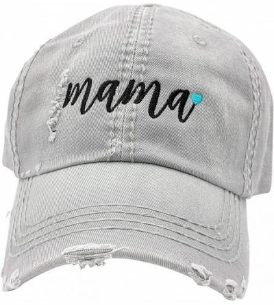 Baseball Caps Women's- Customizable- Mama Baseball Cap- Mama Hat- Mom Hat - Ltgrey/Customized - CM195U67CX5 $23.44
