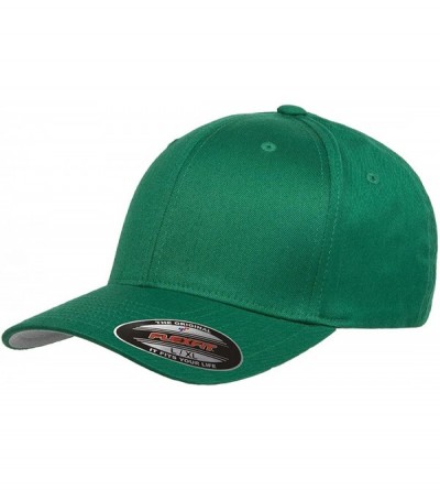 Baseball Caps Original Flexfit Wooly Cotton Twill Cap 6277- Stretch Fit Baseball Cap w/Hat Liner - Pepper Green - C41803HL022...
