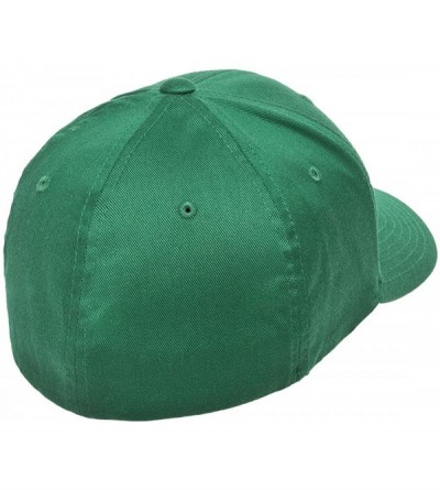 Baseball Caps Original Flexfit Wooly Cotton Twill Cap 6277- Stretch Fit Baseball Cap w/Hat Liner - Pepper Green - C41803HL022...