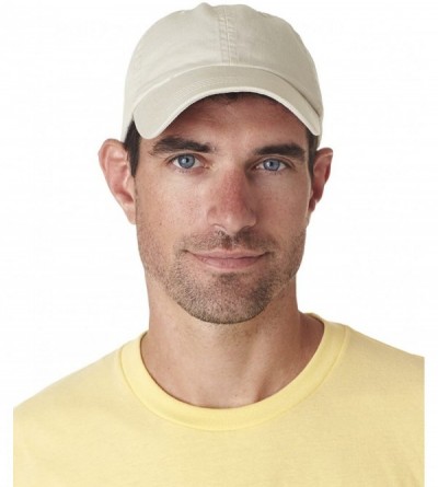 Baseball Caps Men's Classic Cut Washed Chino Unconstructed Twill Cap - Stone - CT11D33HD4T $8.58