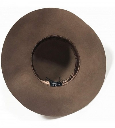 Bucket Hats Women's Winter Vintage Hat 100% Wool Felt Cloche Bucket Bowler Hat Fedora Hat with Cross Strap - Coffee - CZ18WW3...