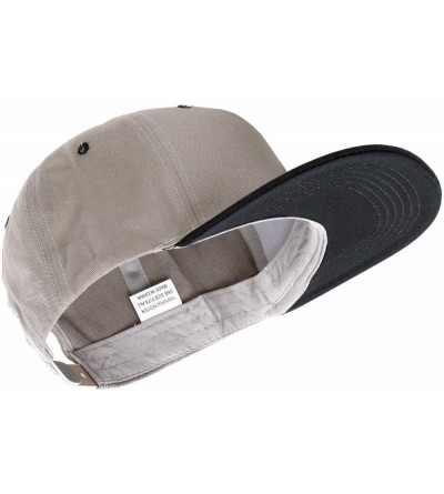 Baseball Caps Snapback Cap- Blank Hat Flat Visor Baseball Adjustable Caps (One Size) - Grey Navy - CD180687RKR $11.56
