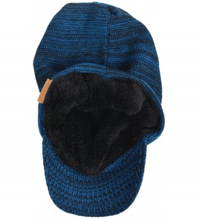Skullies & Beanies Men Oversize Skull Slouch Beanie Large Skullcap Knit Hat - Visor-blue - CQ1872AM87Y $17.41