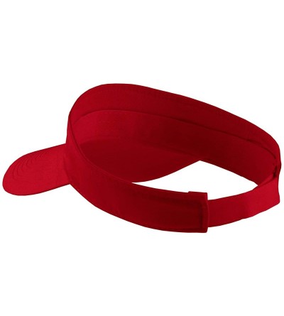 Visors Custom Visor Hat Embroider Your Own Text Customized Adjustable Fit Men Women Visor Cap - Red - CU18T326U2C $18.13