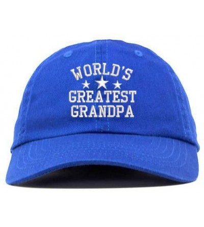 Baseball Caps World's Greatest Grandpa Embroidered Low Profile Soft Cotton Baseball Cap - Vc300_royal - CC18QINQ9N3 $13.85
