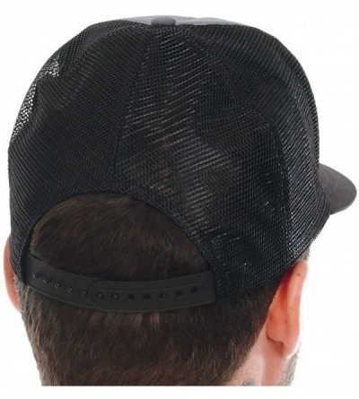 Sun Hats Mens Reverse Patch Flexfit Hat - Grey/Black - C51171VZK5N $19.66