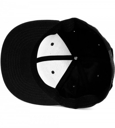 Baseball Caps Cute Superheroes Rubber Charms Flat Bill Snapback Hat Baseball Cap - Black - CF12FXL7MA7 $24.53