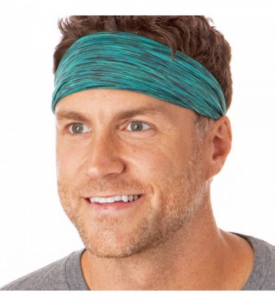 Headbands Xflex Space Dye Adjustable & Stretchy Wide Basketball Headbands for Men - Lightweight Space Dye Jade - CW17Y079SGN ...