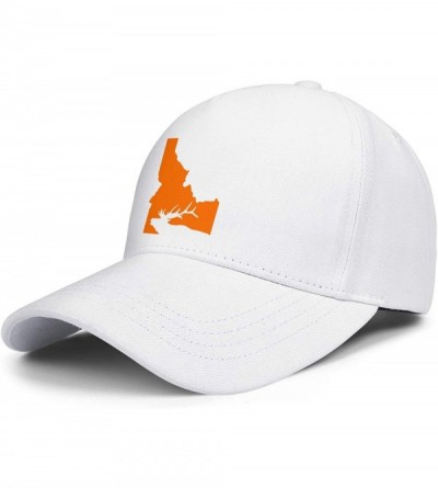 Baseball Caps Baseball Cap Idaho State Elk Hunting Snapbacks Truker Hats Unisex Adjustable Fashion Cap - White-2 - CQ194EQ9N5...