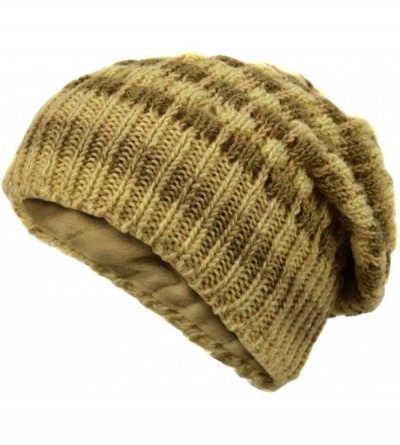 Skullies & Beanies Woolen Knitted Fleece Lined Multicoloured Beanie Hats - F - CP12HROOPOZ $27.53