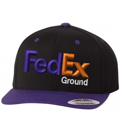 Baseball Caps Custom Embroidered FedEx Ground Purple Orange Snapback Hat Yupoong Classic Adjustable Baseball Hat - CE180D8O9H...