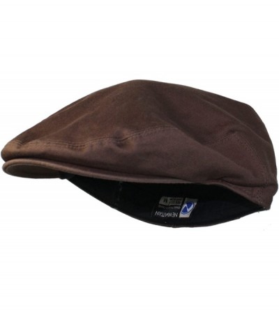 Newsboy Caps Street Easy Traditional Solid Cotton Newsboy Cap - Chocolate Brown - CB1868TI4Z5 $14.84