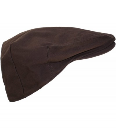 Newsboy Caps Street Easy Traditional Solid Cotton Newsboy Cap - Chocolate Brown - CB1868TI4Z5 $14.84