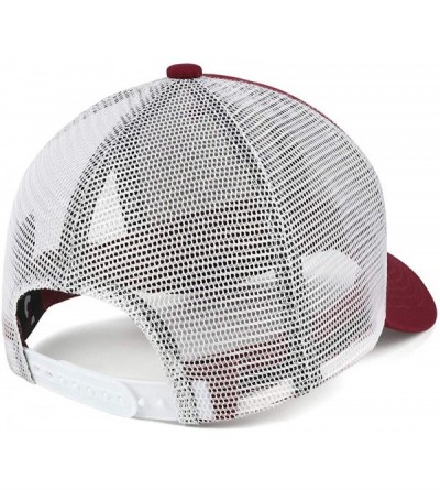 Baseball Caps Trump Train 2020 American Fl-ag Hat Men's Visors Cap Adjustable Baseball Cap - Burgundy - CR18UD6E0GM $19.64