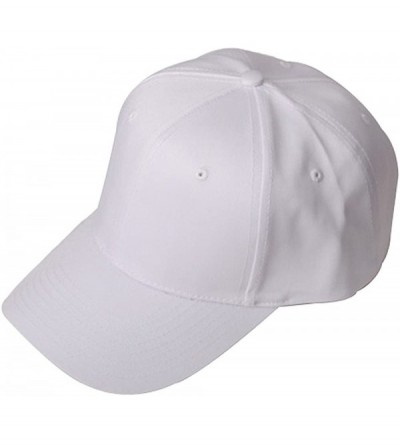 Baseball Caps Profile Twill Caps - White - CJ111C68A1X $15.26