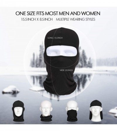 Balaclavas Balaclava Face Mask Cold Weather Balaclava Ski Mask- Set of 2 Black - 2-black&black - CG18X6ZXQWS $9.54