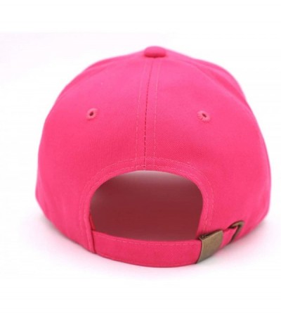 Baseball Caps Plain Cotton Baseball Cap Classic Adjustable Hats for Men Women Unisex Fitted Blank Hat - Rose Red - CP192EKHLN...