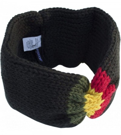 Headbands unisex knit Rasta Reggae winter headband-Black-One size - CR11NXE5LFB $9.31