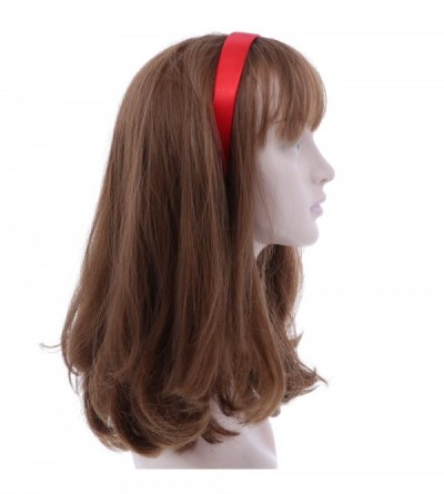 Headbands 1 Satin Headband - Red - Red - C918DAOK990 $8.36