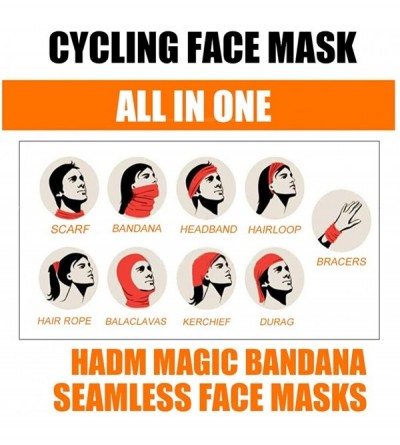 Balaclavas Unisex Bandana Face Mask Seamless Colorful Neck Gaiter Rave Face Cover Balaclava for Sun Dust Protection - C3197XE...