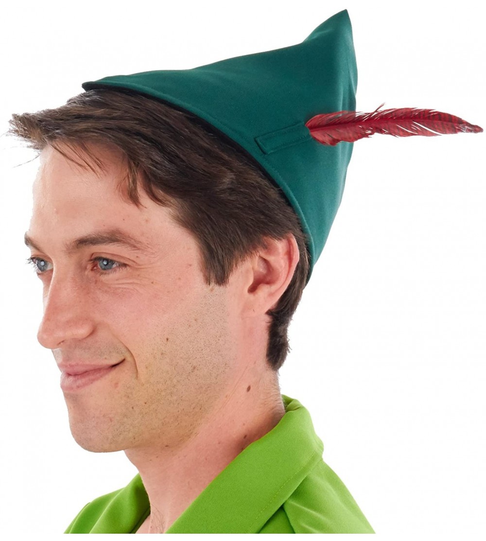Cowboy Hats Classic Peter Pan Costume Hat with Feather - CM180SKYHWY $17.37