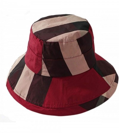 Sun Hats Womens Summer Beach Sun Hat Fold-Up Wide Brim Roll Up Floppy Outdoor Fishing Cap Adjustable UV Protection Hats - CF1...
